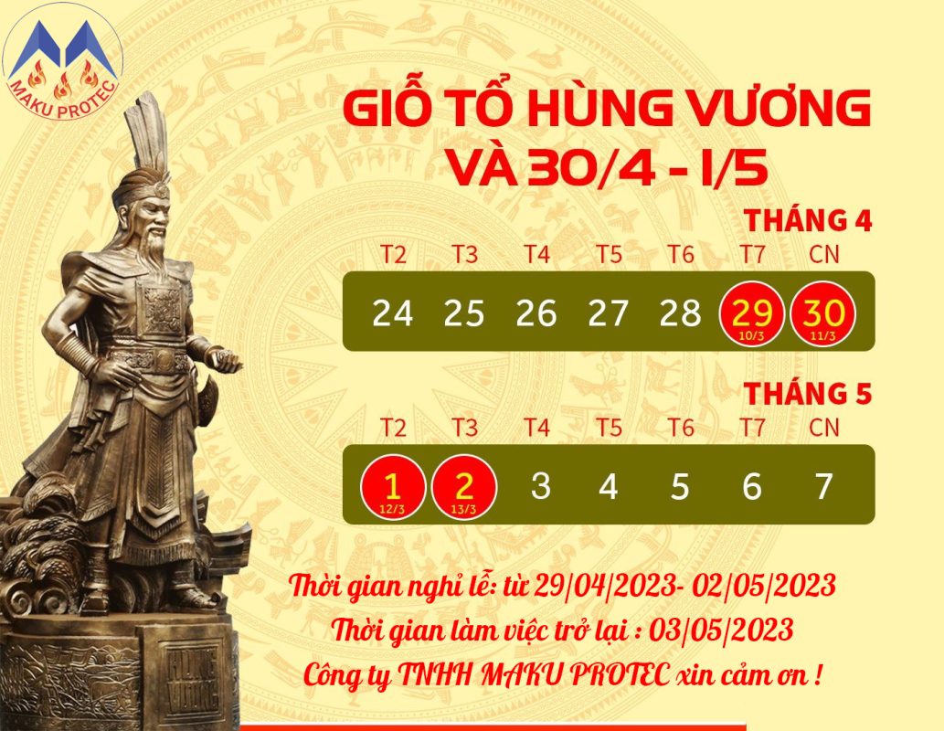 MaKu thông báo lịch nghỉ lễ